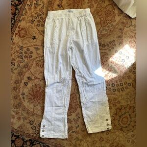 White Pants with Button Details
